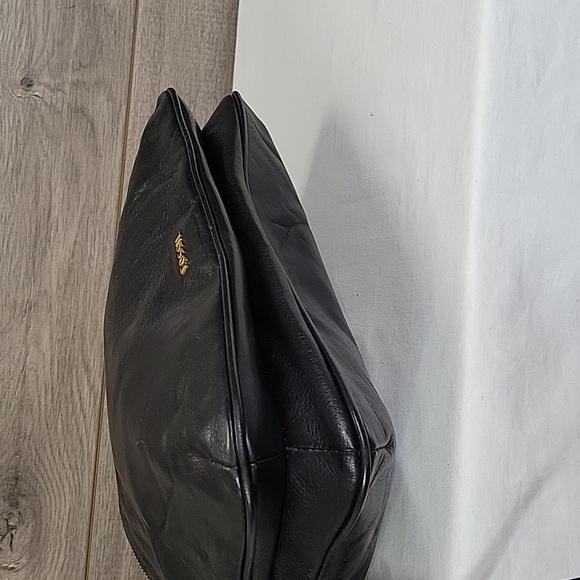 Fossil Flap Front Black Leather Crossbody Shoulder Bag - Picture 8 of 16